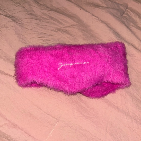 Jacquemus Pink Fur Headband - Picture 4 of 7